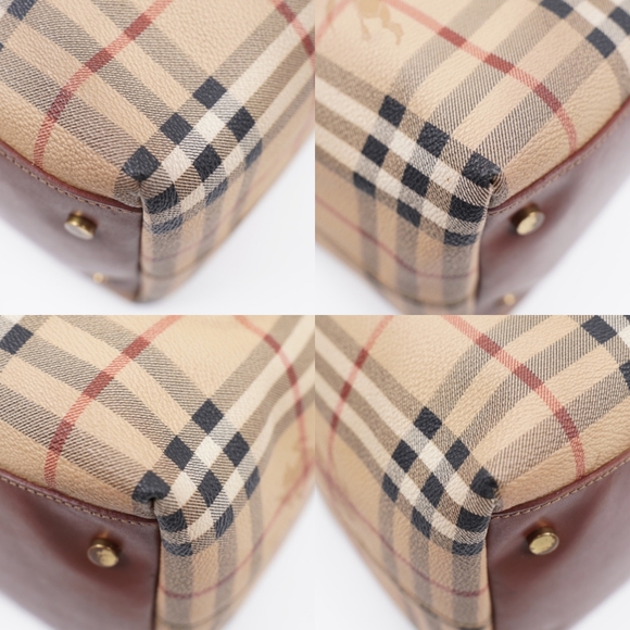 U15❤️ BURBERRY Haymarket Check Drawstring Bucket Bag - Picture 14 of 14